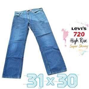 👛 (ANY 2/$25) LEVIS High Rise Super Skinny Jeans 31 x 30